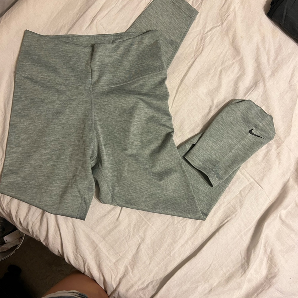 Nike Gray/Green Active Leggings